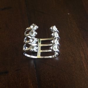 Stella and Dot Silver and Bling Ring